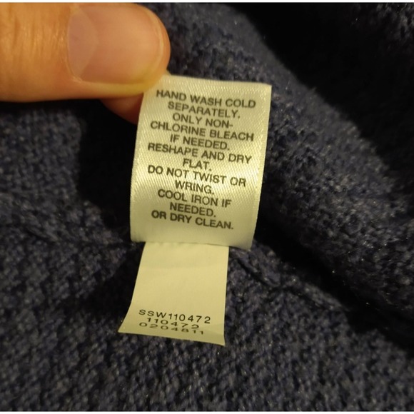 J Jill Cardigan Sweater Long Button Up Sm Petite Blue Knit Pockets Cotton Blend - Picture 5 of 10